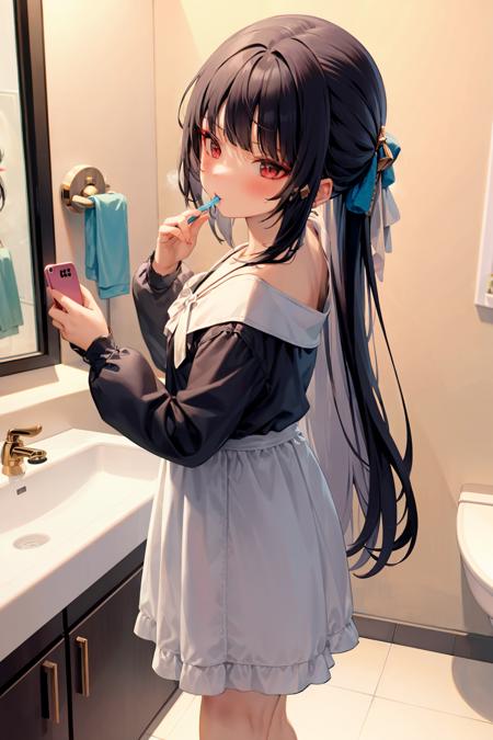 01132-2831141170-masterpiece, best quality, _lora_yunjin_1_,1girl, solo, long hair, toothbrush, tiles, holding, bathroom, red eyes, sink, indoors.png